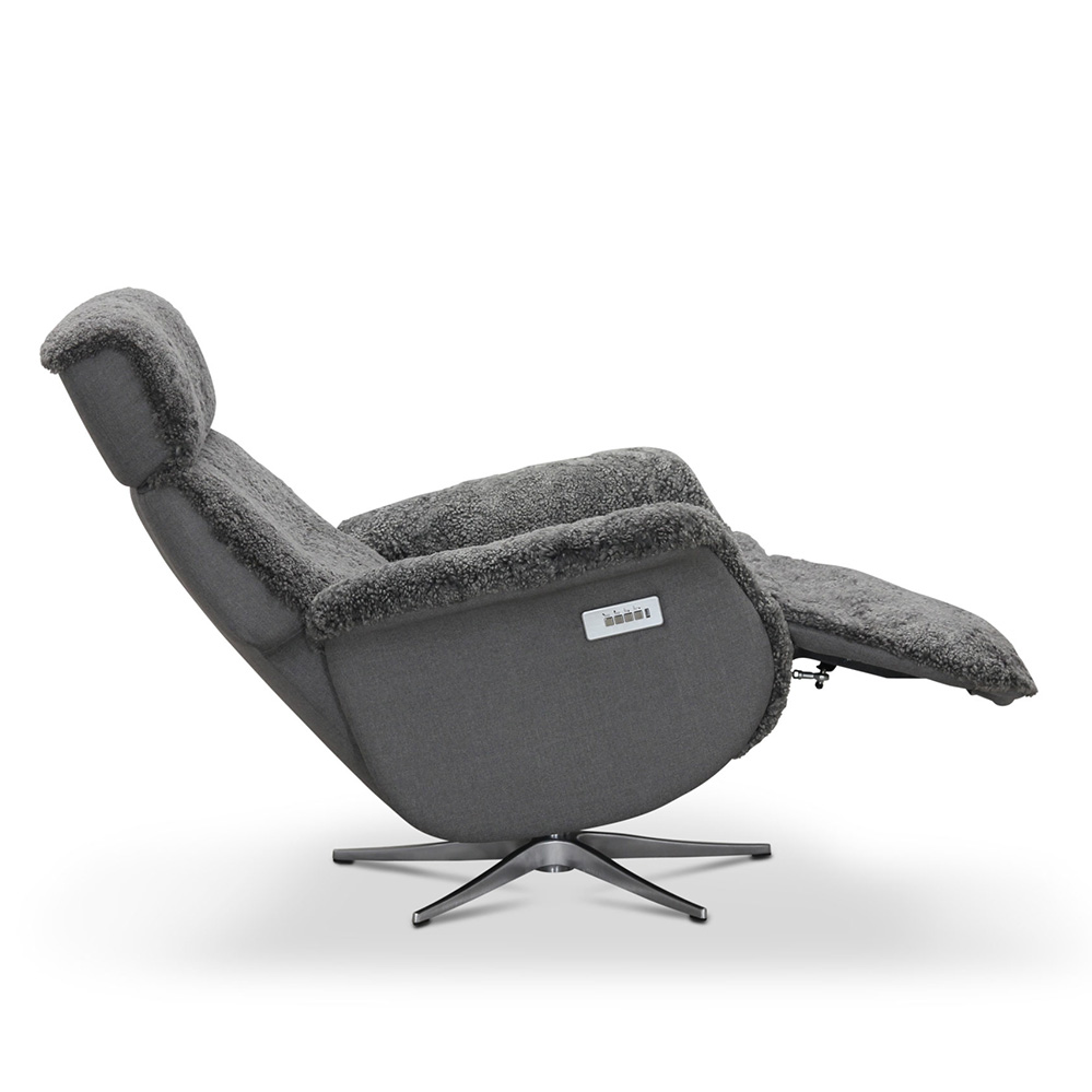 Lissabon Fåtölj Fårskinn Ljusgrå