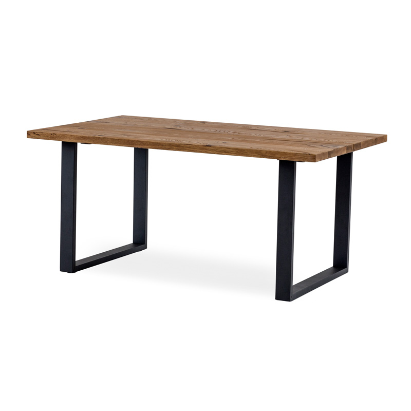Narvik matbord 160 cm oljad vildek, svart u-ben