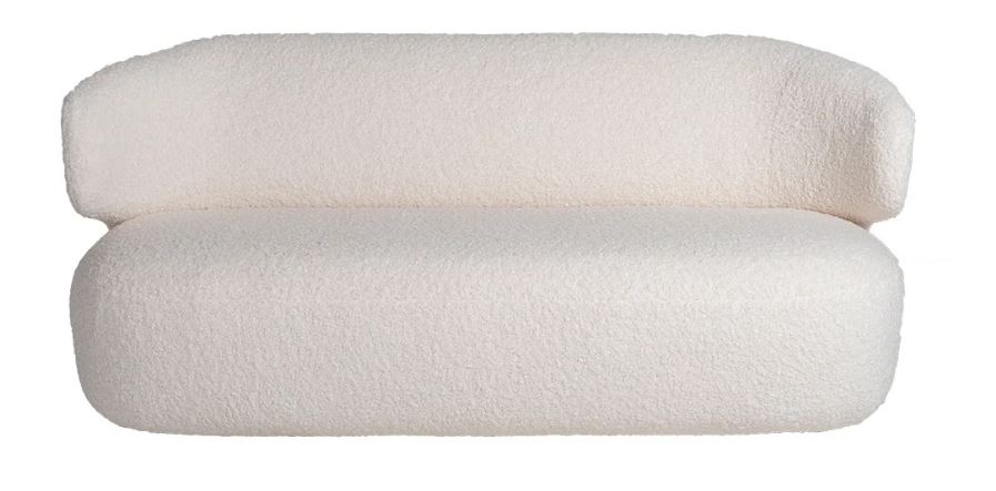 Odense 2-sitssoffa vit teddy