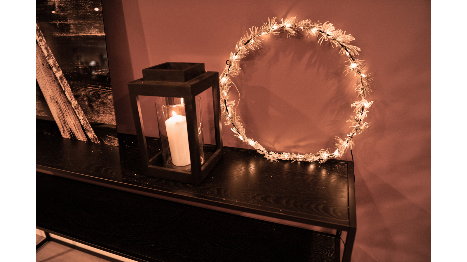 STARLIGHT krans med ledljus stor