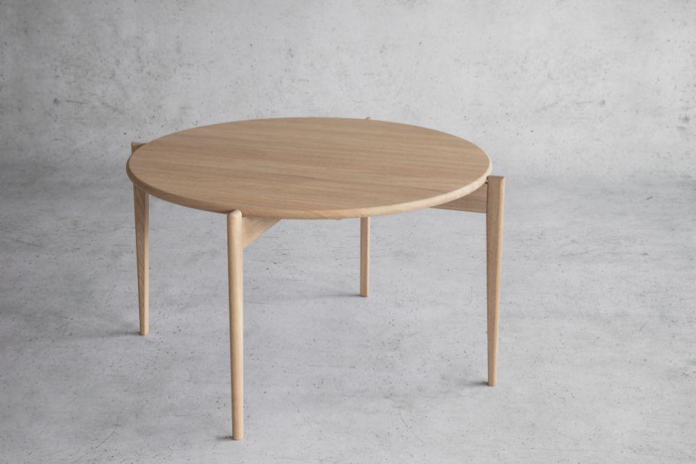 Tilia Soffbord Ø88 H48, Lackad Ek