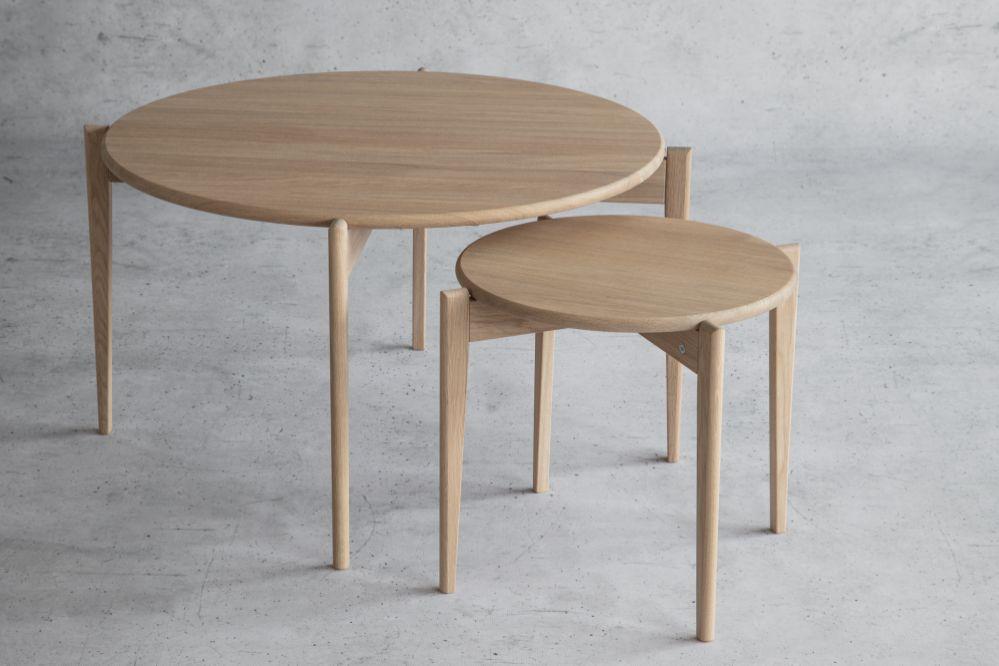 Tilia Soffbord Ø88 H48, Vitoljad Ek