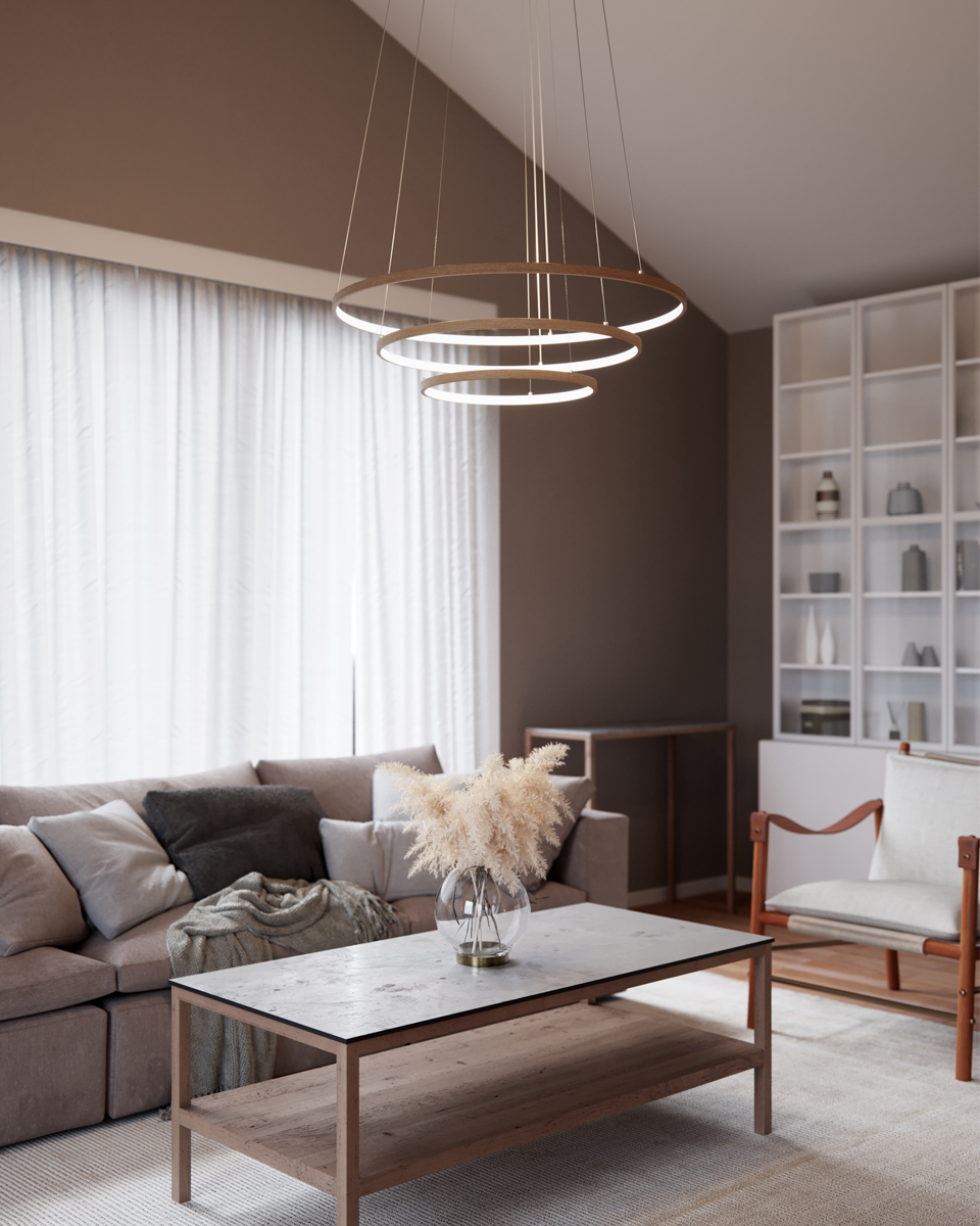 Trione taklampa natur