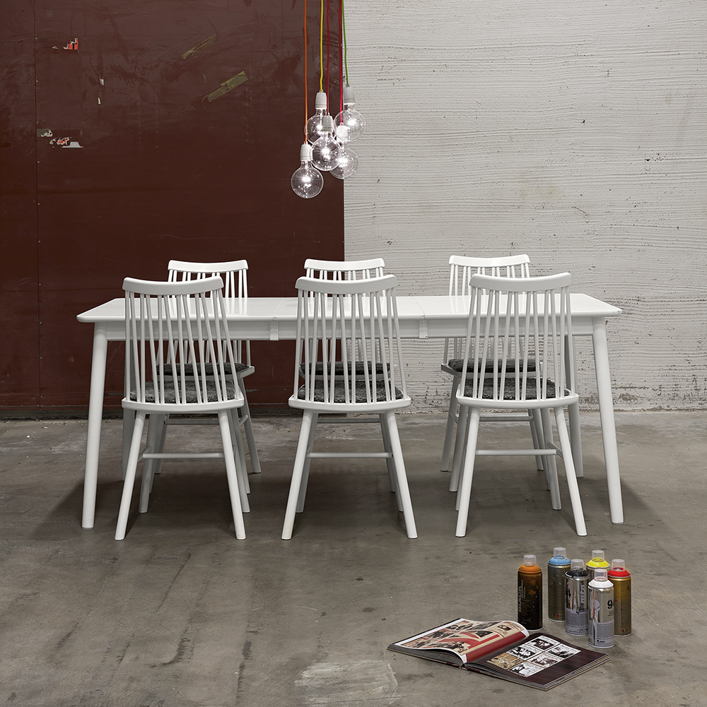 ZigZag bord rekt 127 vit