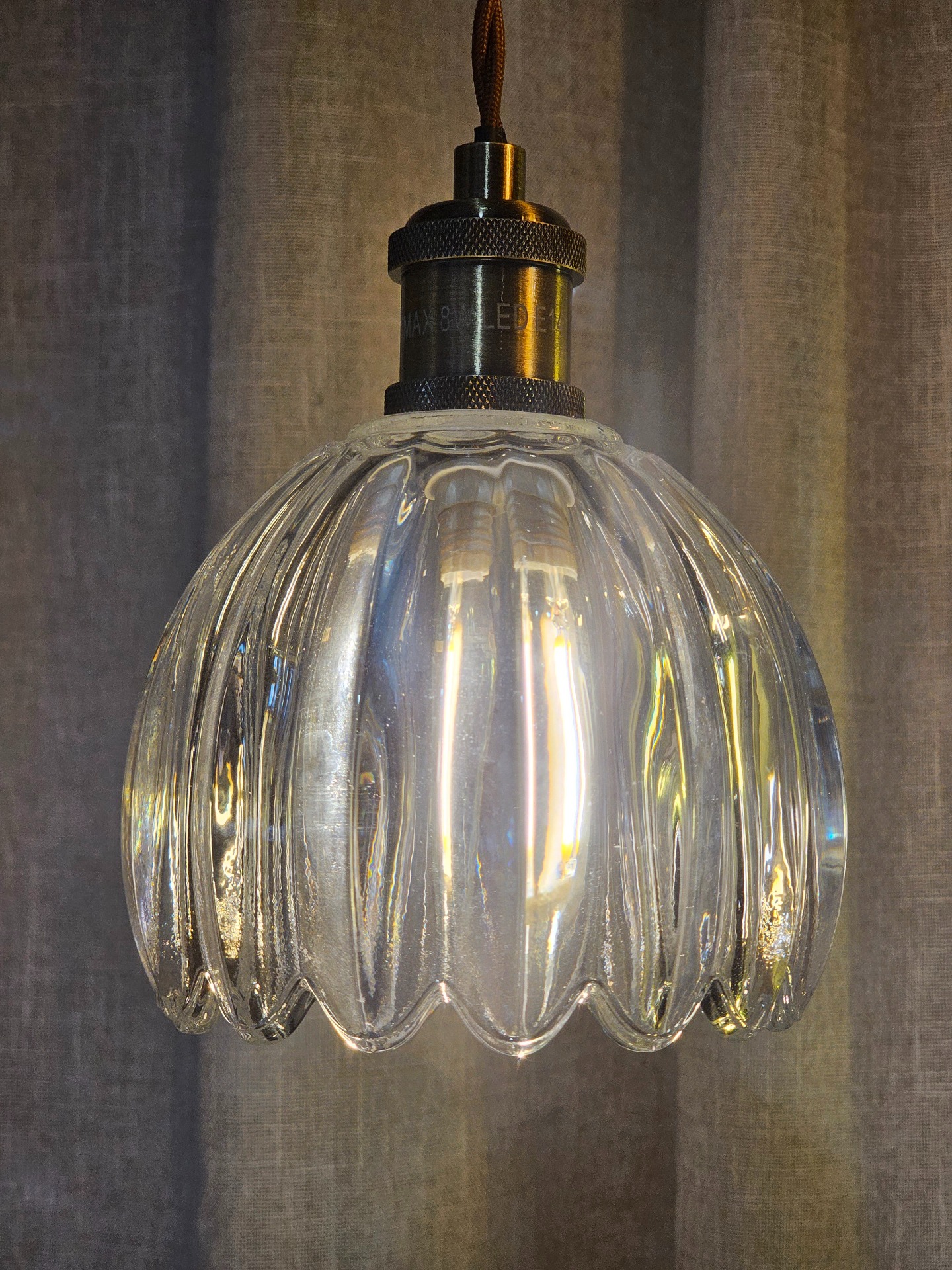 Nora fönsterlampa klarglas