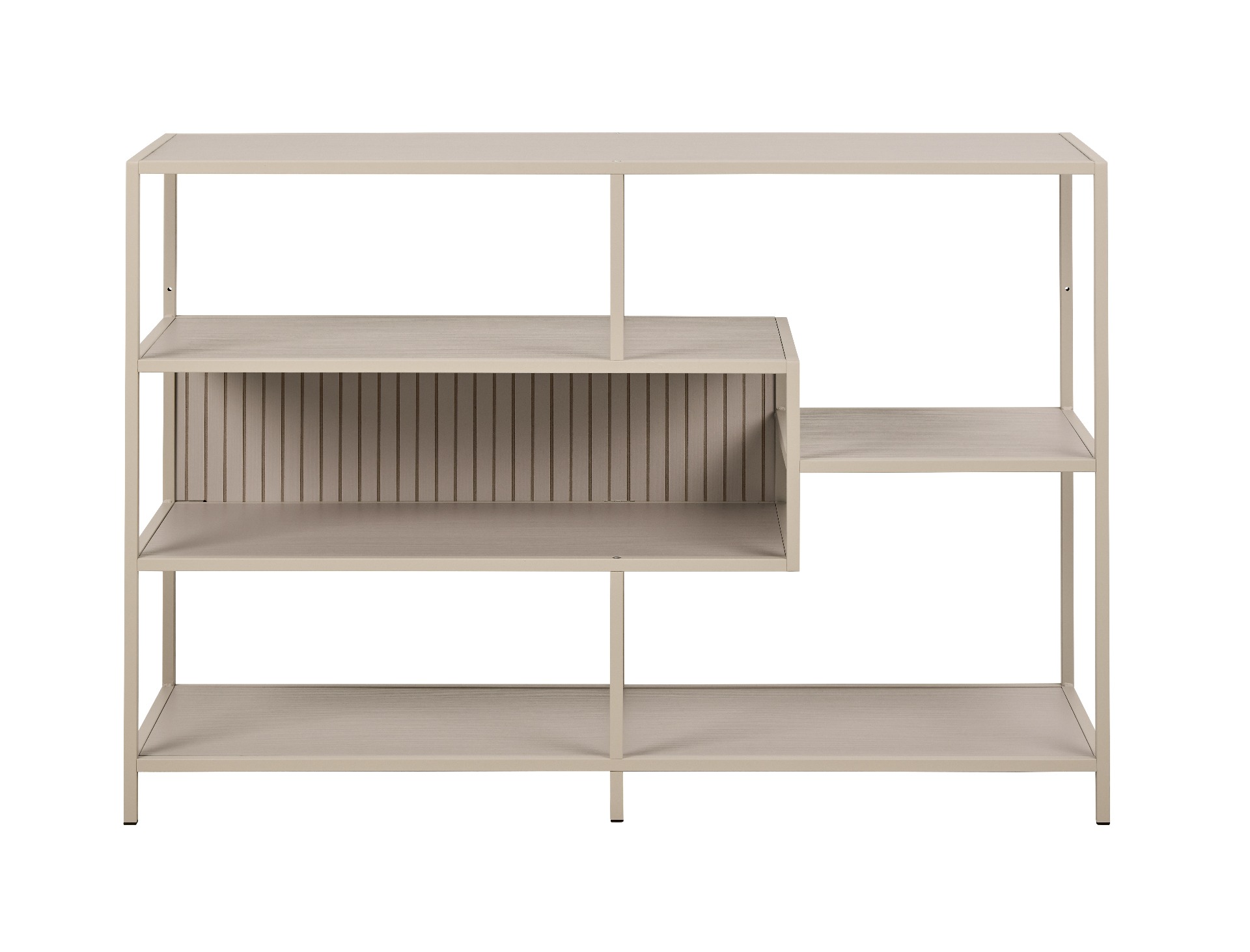 Seaford bokhylla grå vändbar panel, låg