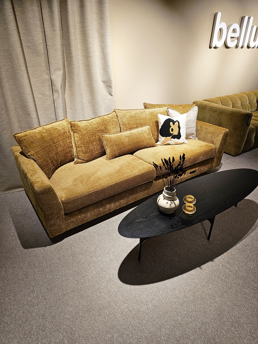 Bolero 4-sitssoffa gul