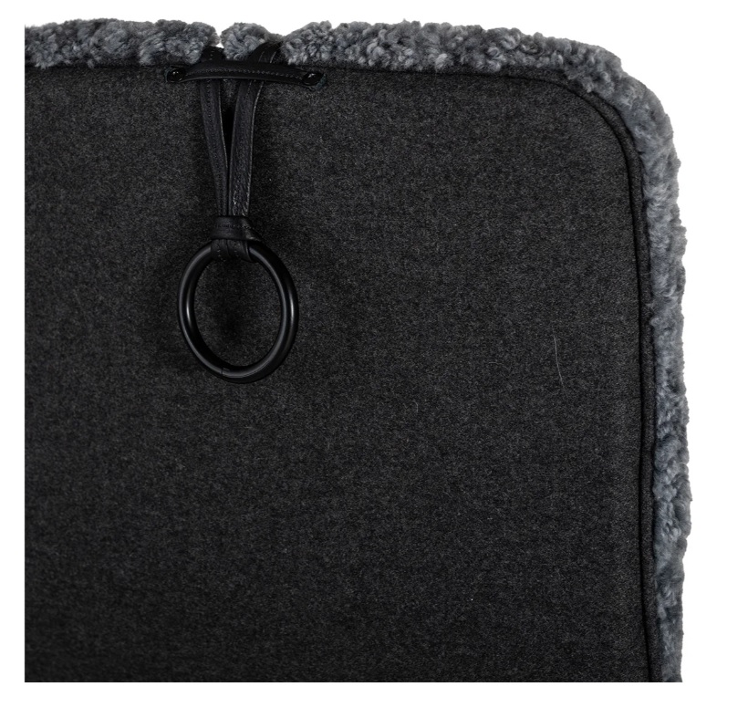 Chic trä fåtölj & pall grå, vitpigmenterad ek