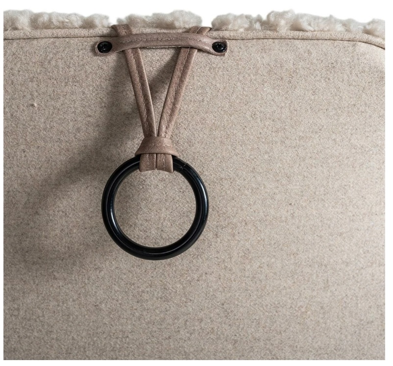 Chic trä fåtölj & pall fårskinn moonlight, rökt ek