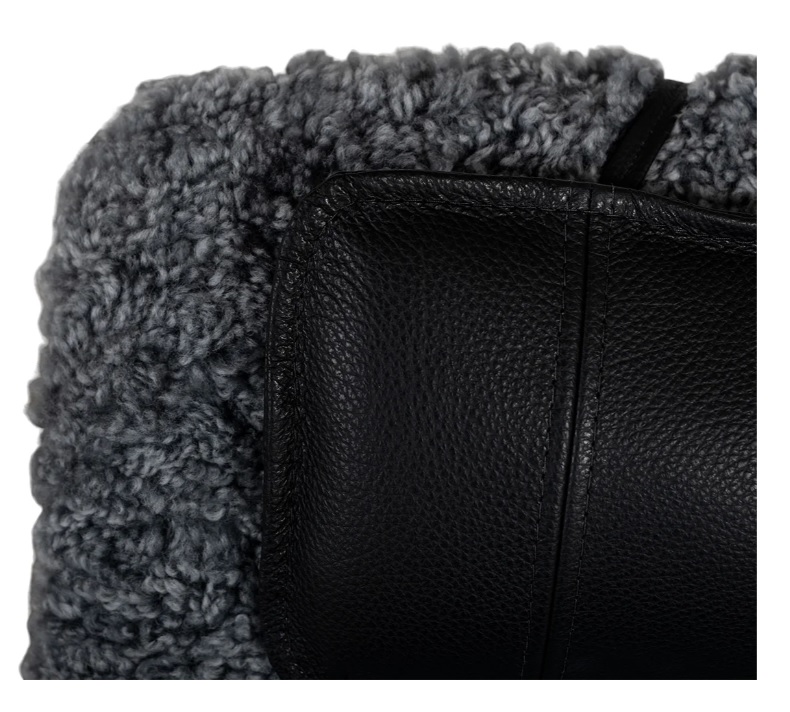 Chic trä fåtölj & pall grå, vitpigmenterad ek