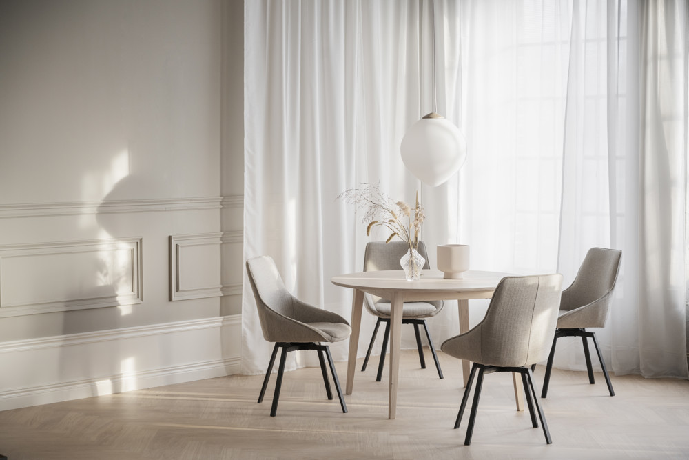 Alison Stol, Snurrfunktion, Beige/svart