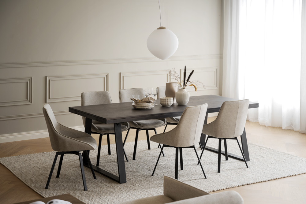 Alison Stol, Snurrfunktion, Beige/svart