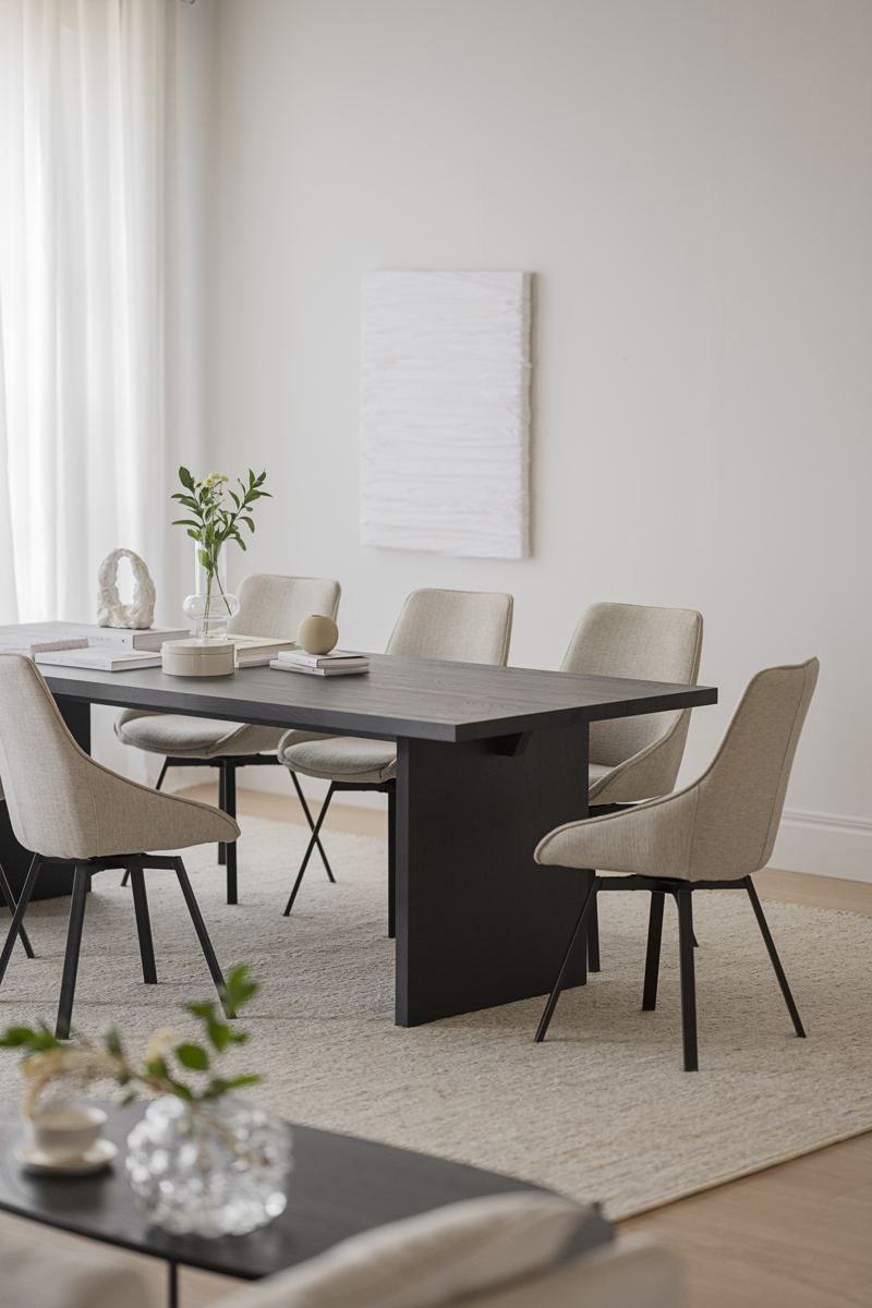 Alison Stol, Snurrfunktion, Beige/svart