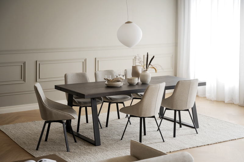 Alison Stol, Snurrfunktion, Beige/svart