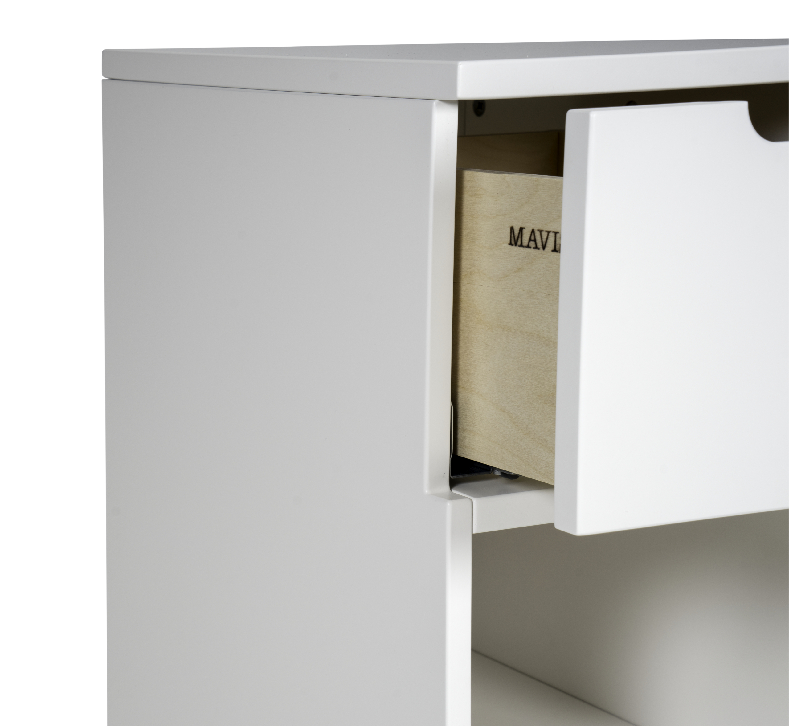 AOKO Sängbord, Vitlack