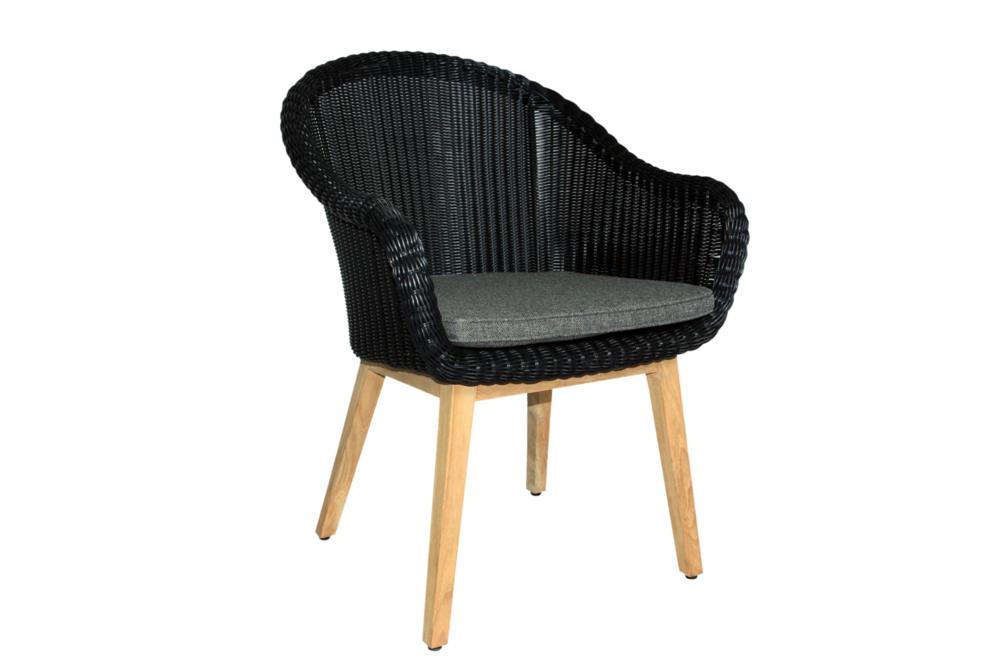 Beverly karmstol Svart/grå