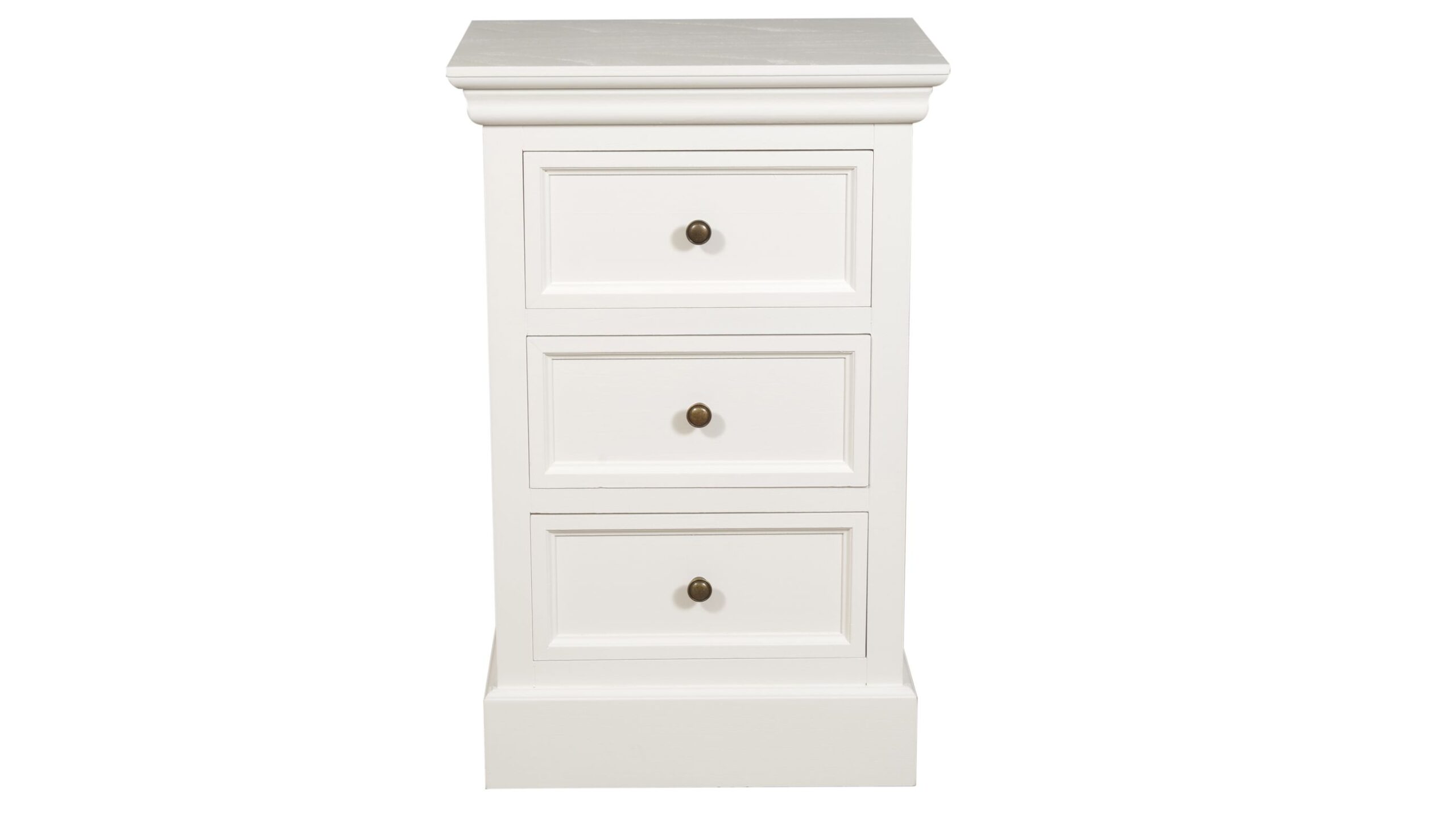 BRISTOL Sängbord 3 lådig Antikvit h70