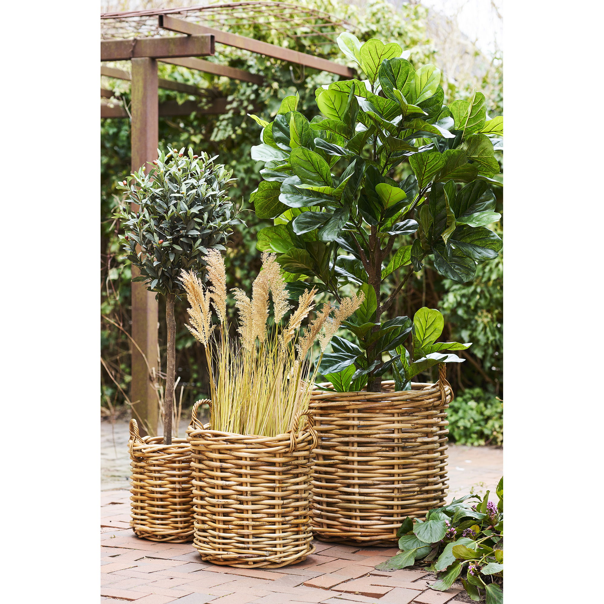 Burton Baskets – Korgar, kuburotting, natur, set om 3