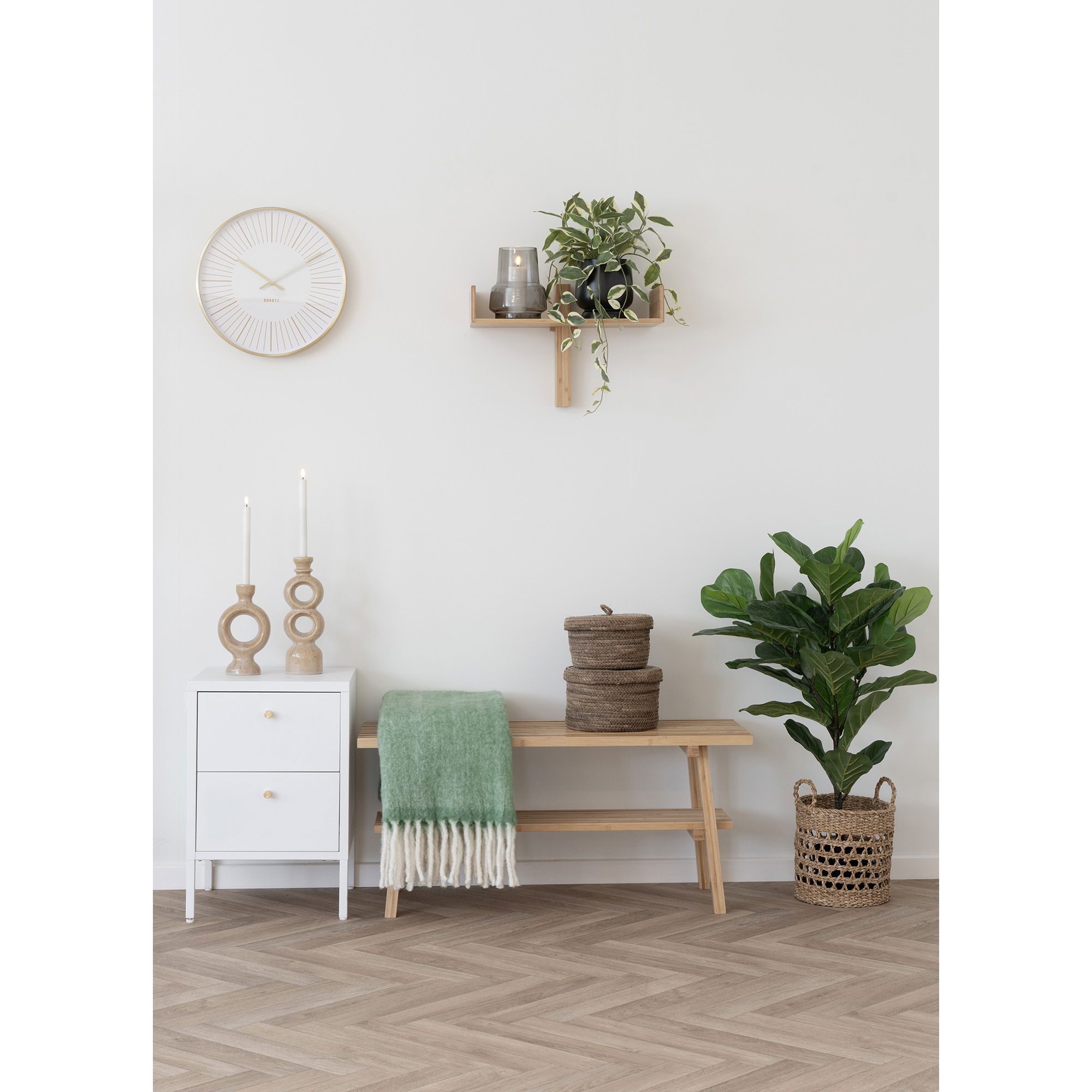 Caramel Plaid – Pläd, ullblandning, grön, 130×170 cm