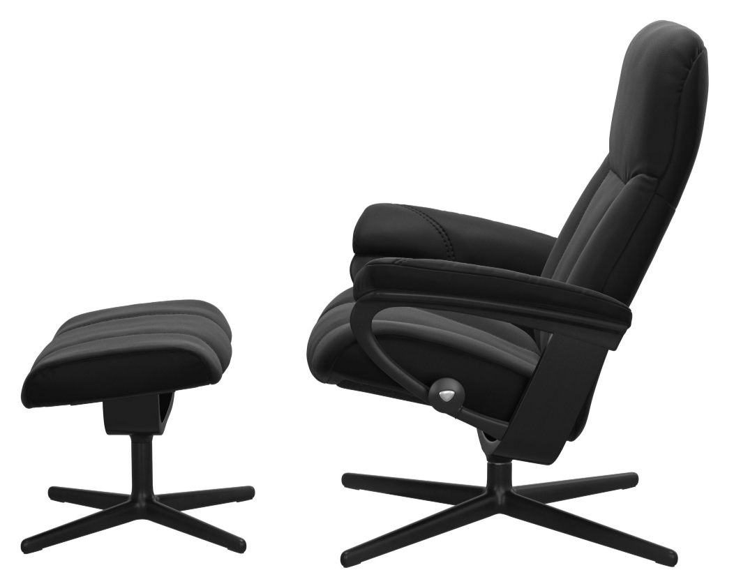 Stressless Consul Cross Svart/svart