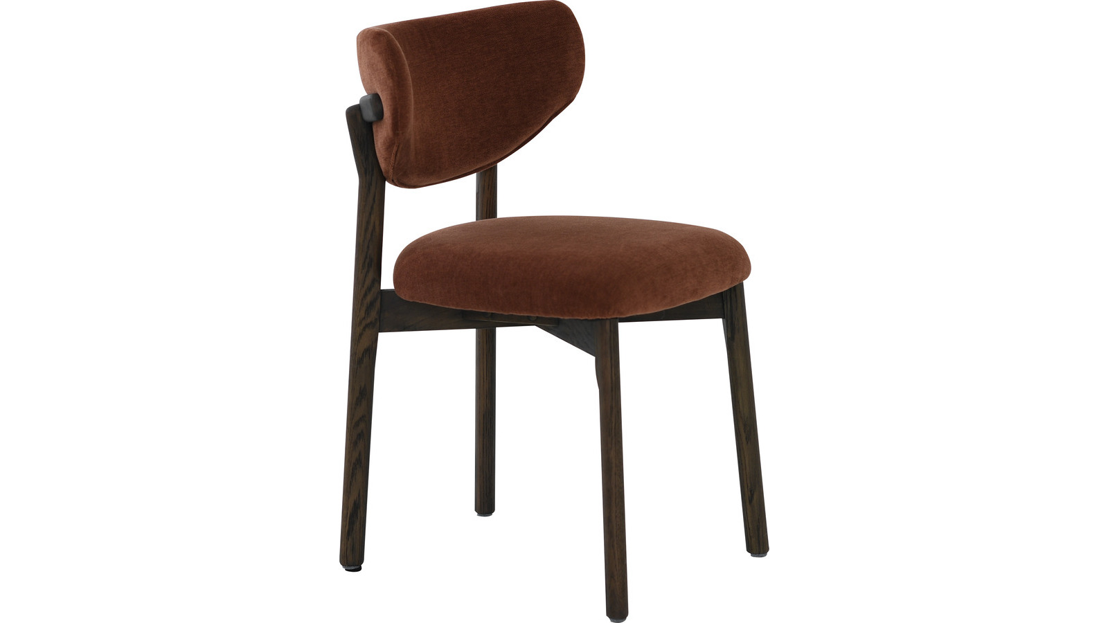 CONTENTO Matstol, tyg burgundy, brun ek