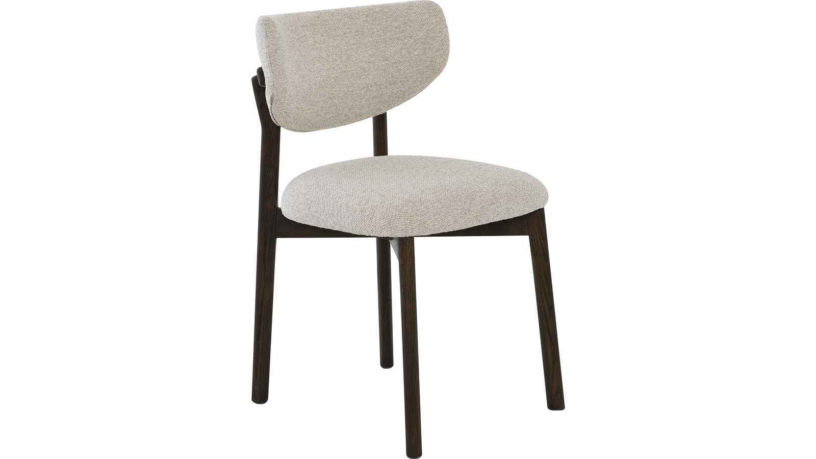 CONTENTO Matstol, tyg ljusbeige, brun ek