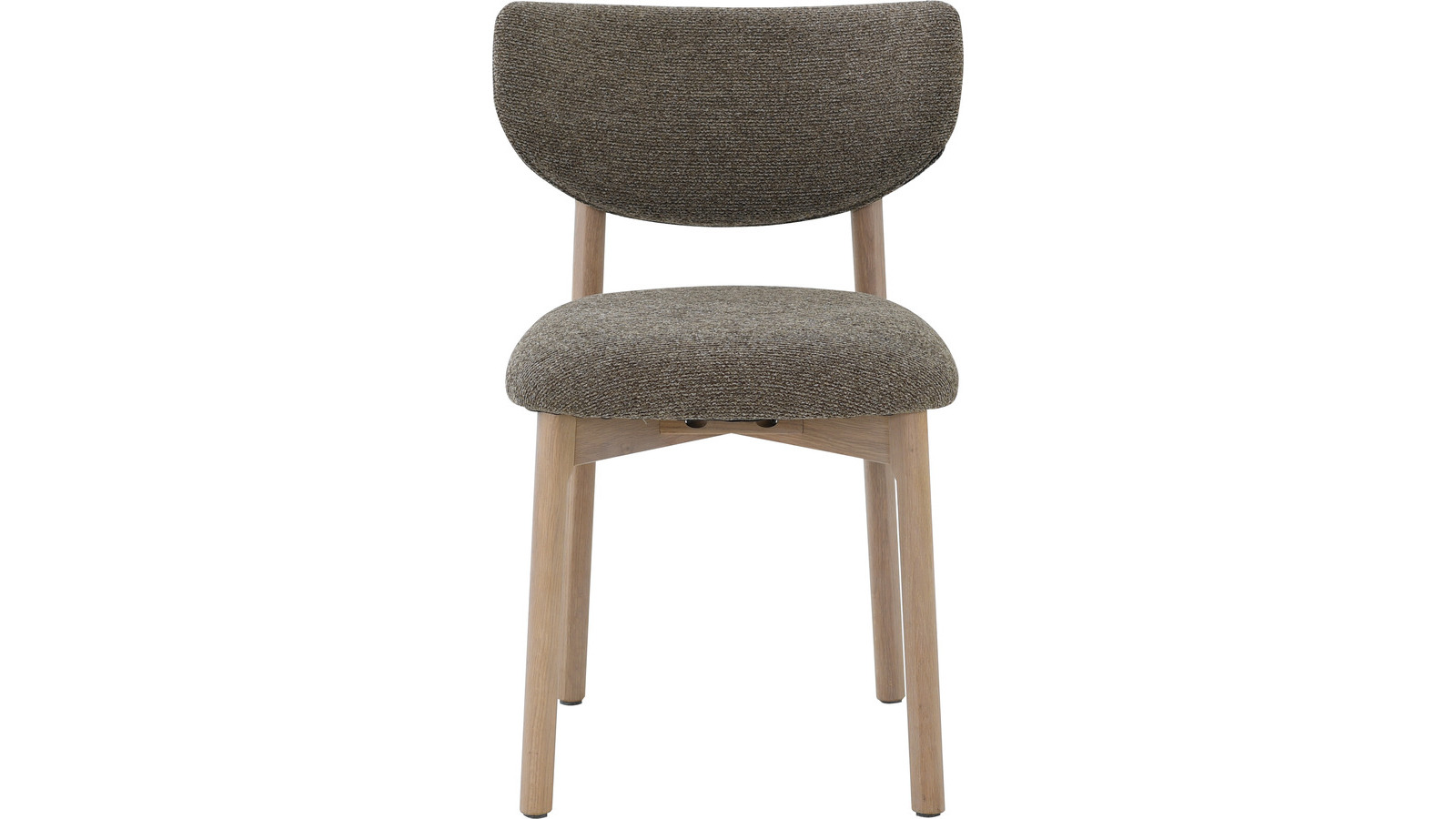 CONTENTO Matstol, tyg taupe, vitpigm. ek