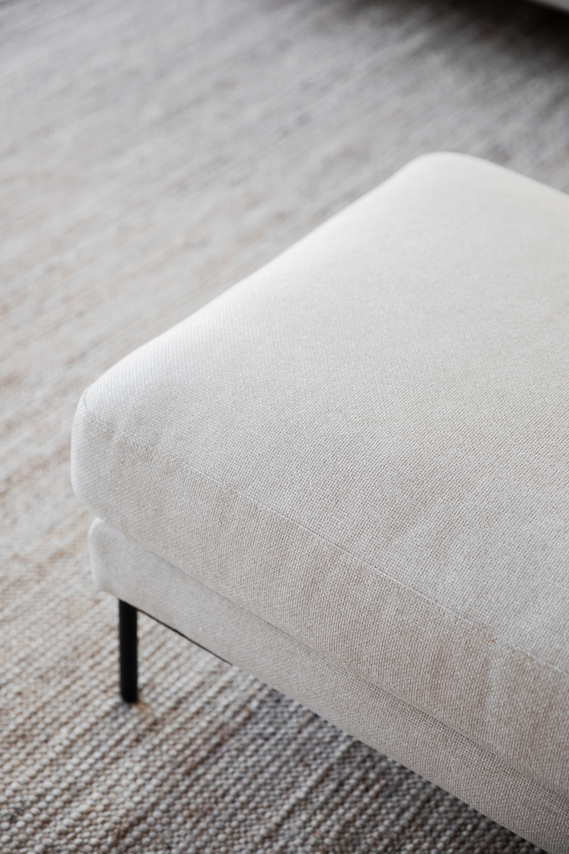 Corwin Fotpall, Rita #1 ljusbeige, 84x64x45 cm