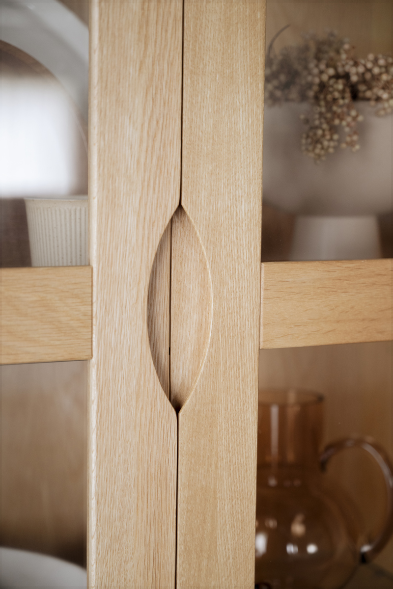 Filippa Vitrinskåp, Ek, 82x40x185 cm