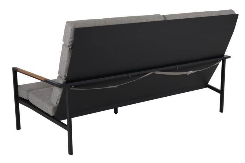 Indus 3-sitssoffa Svart/beige