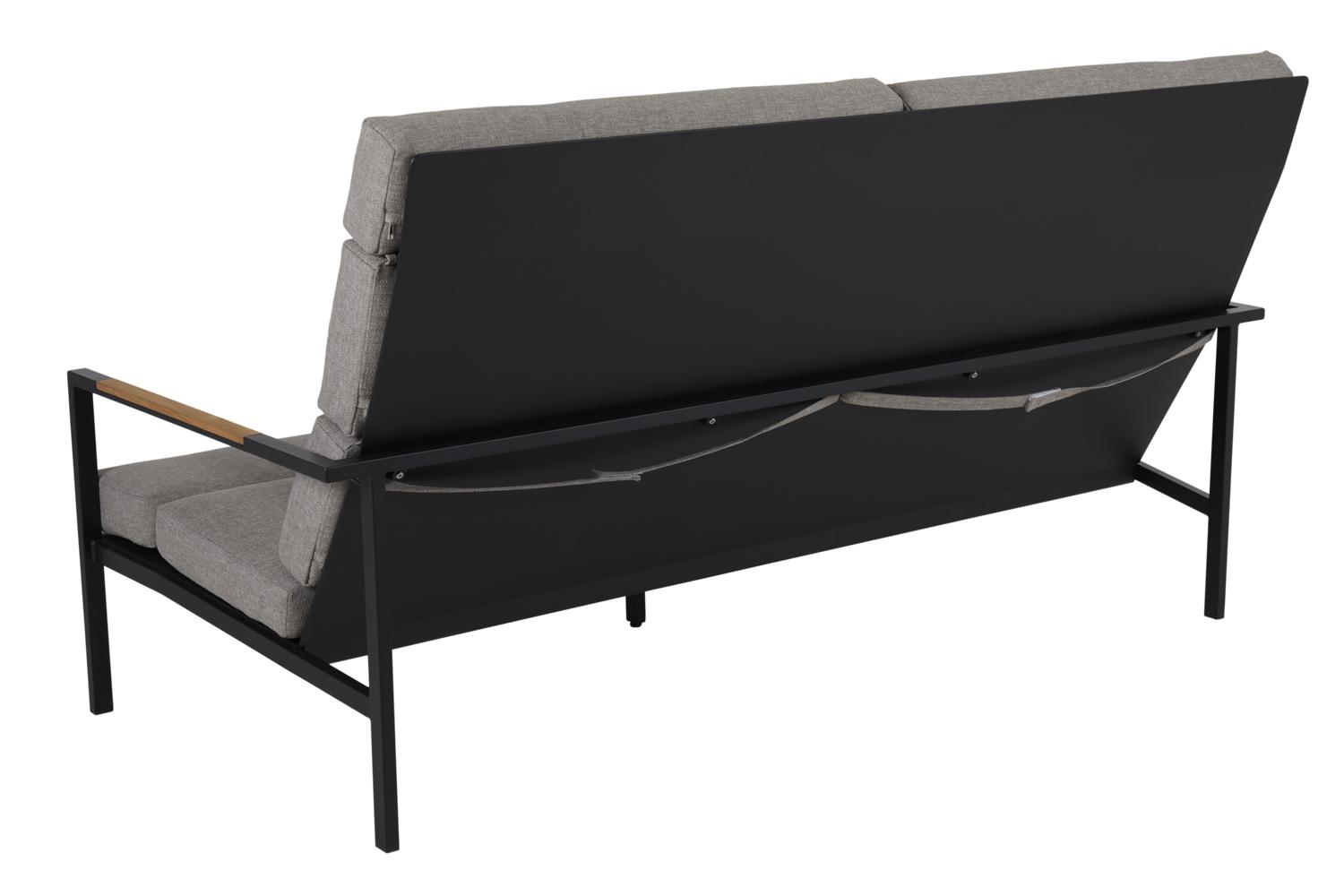 Indus 3-sitssoffa Svart/beige