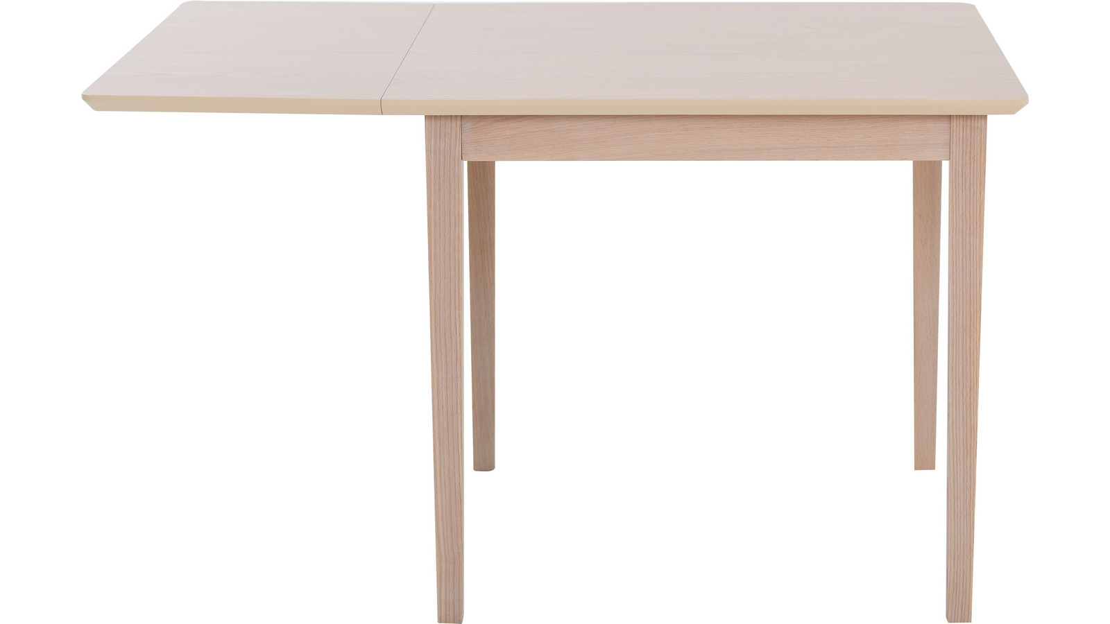 LINDE Matbord 85×85 med klaff 40 vitpig.