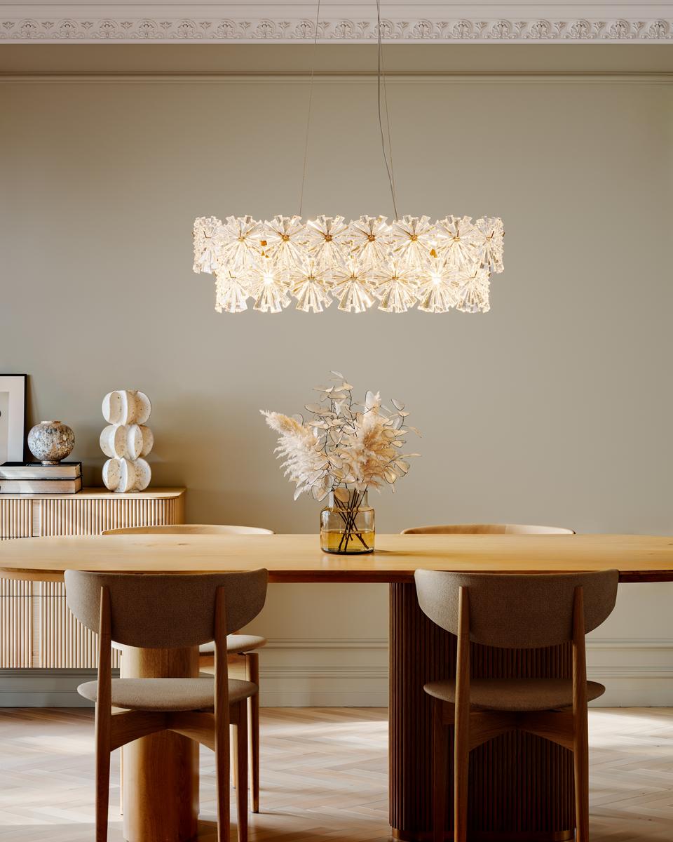 Lorraine bar taklampa L75cm mässing/klar