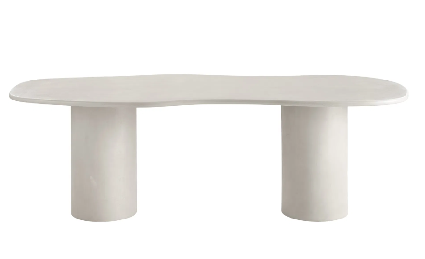 Maranola matbord – Matbord, cementlook, beige, 96x240x76 cm