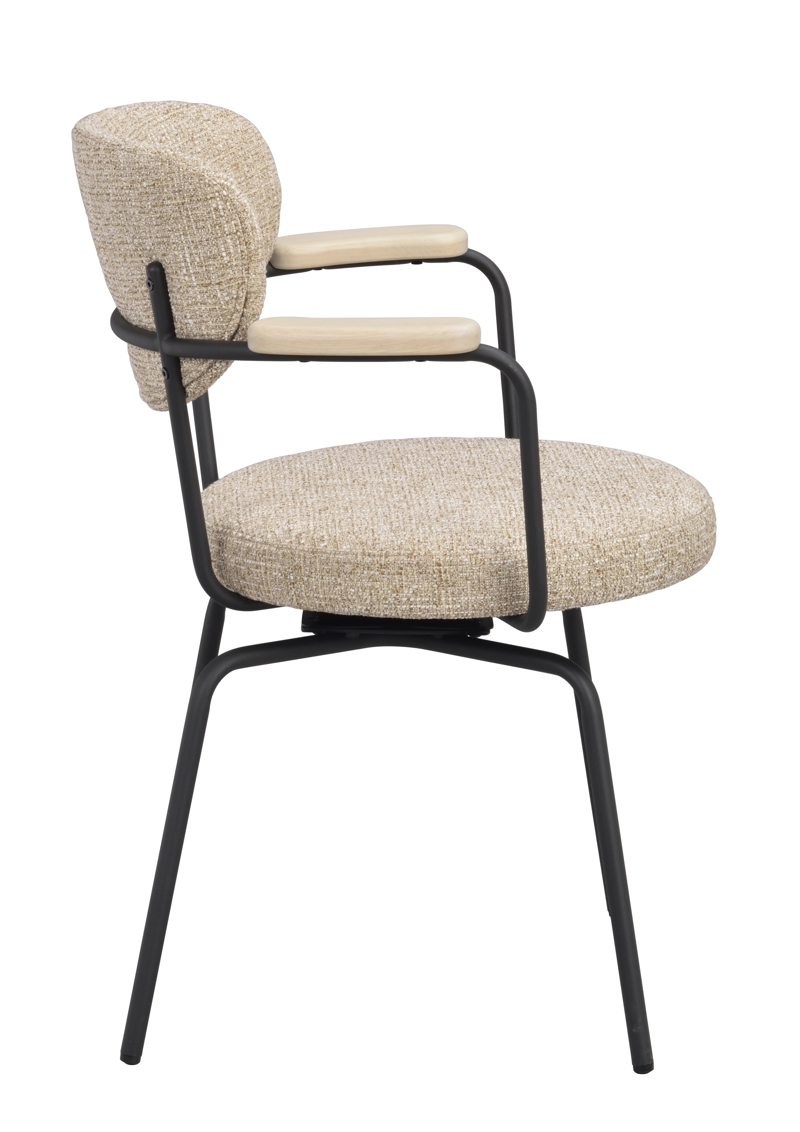 Merrick Karmstol, Snurrfunktion, Mörkbeige/svart