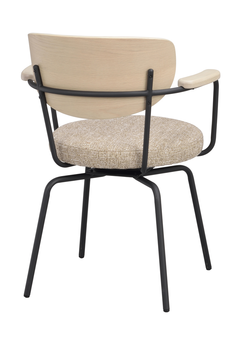 Merrick Karmstol, Snurrfunktion, Mörkbeige/vitpigmenterad/svart