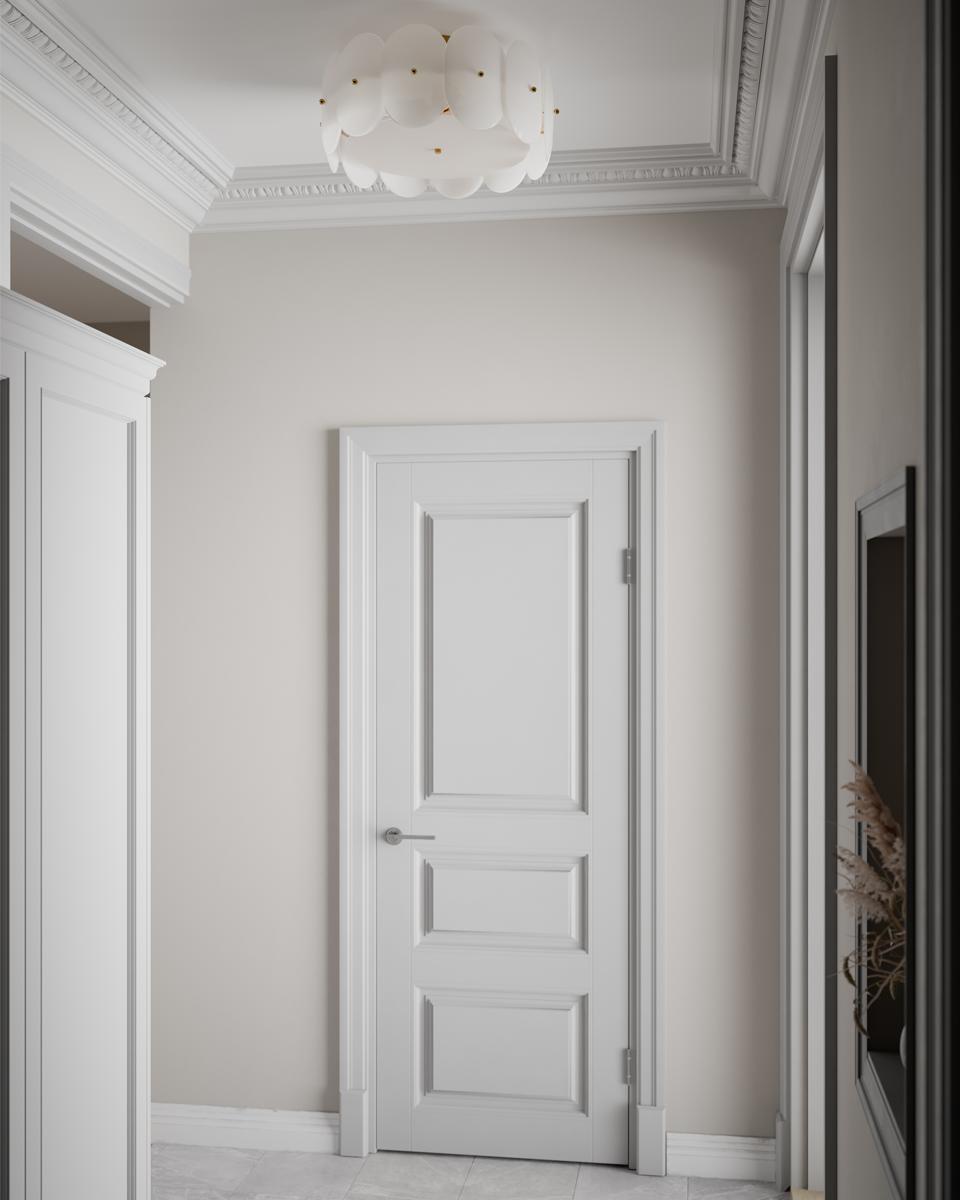 Omlott plafond Ø53 cm mässing/vit