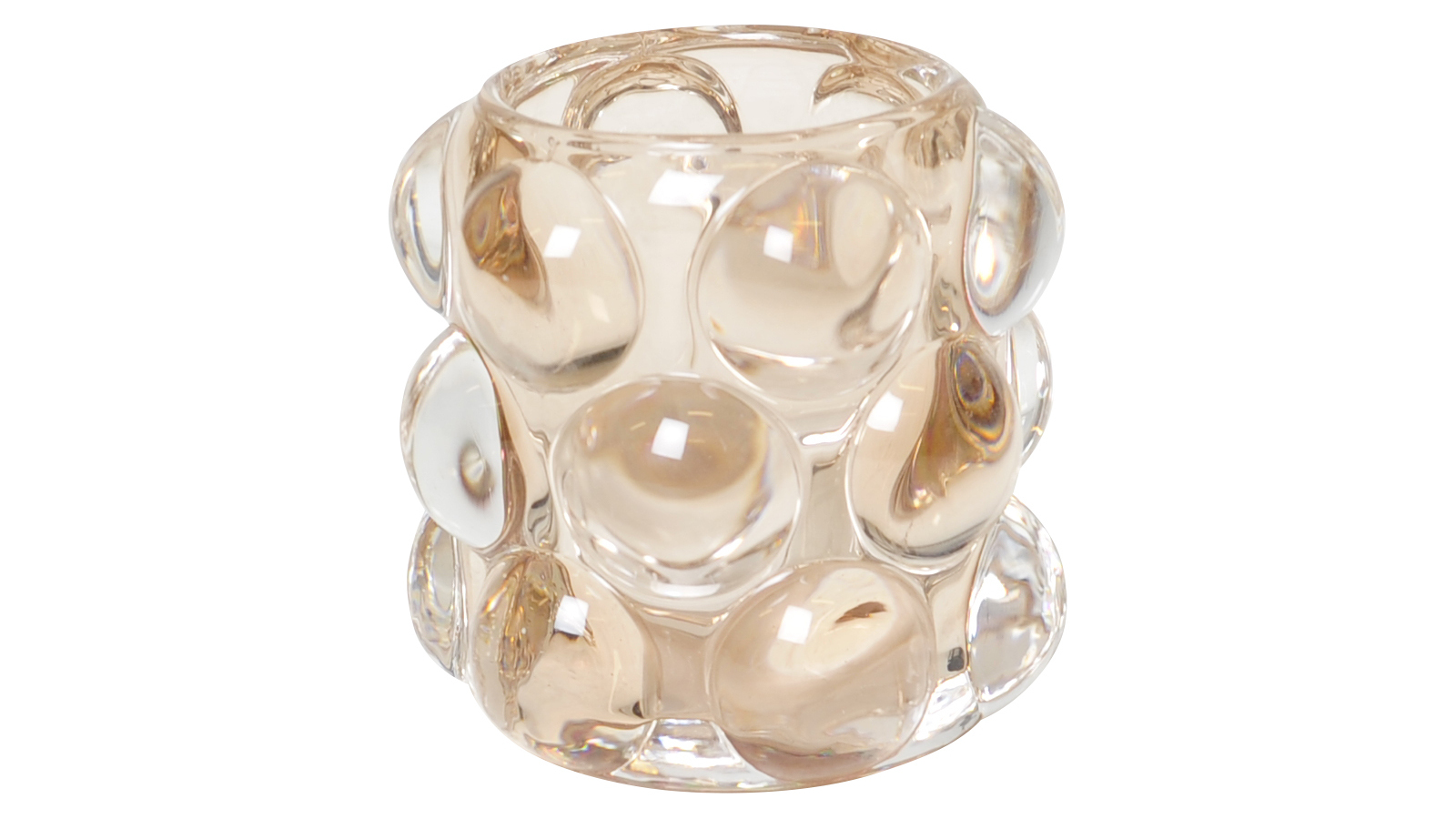 PIONA Ljuslykta, glas, amber, liten