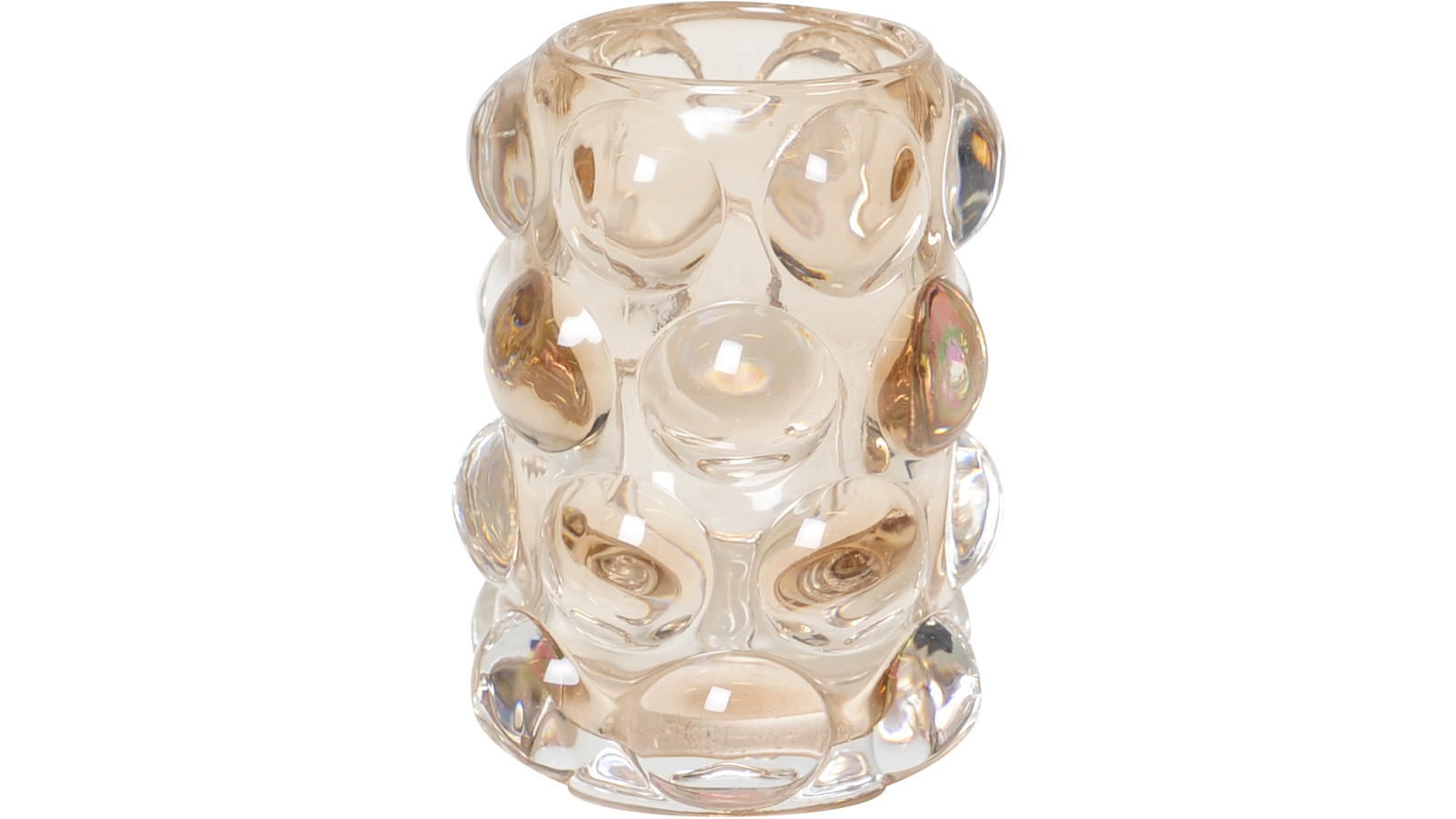 PIONA Ljuslykta, glas, amber, stor