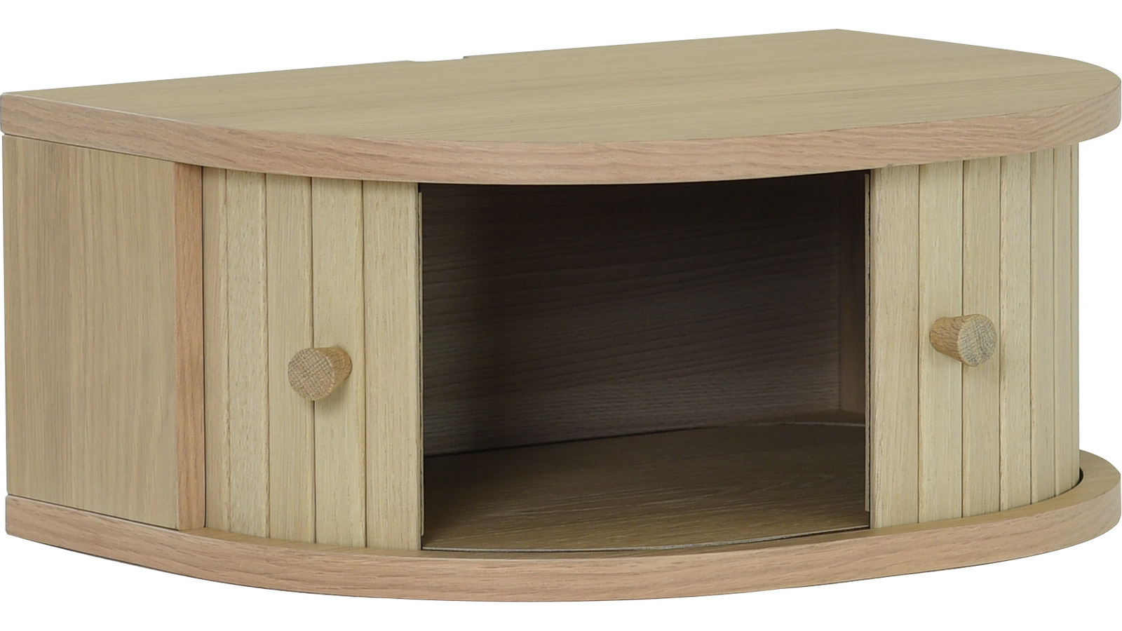 SLIDE Sängbord vägghängt, vitpig. ek