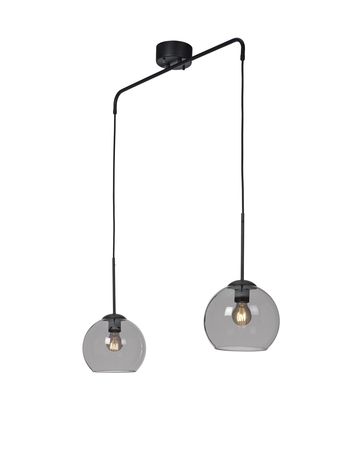 Salle taklampa svart/rökfärgad