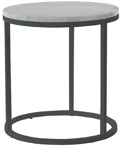 Accent bord 50cm svart/marmor